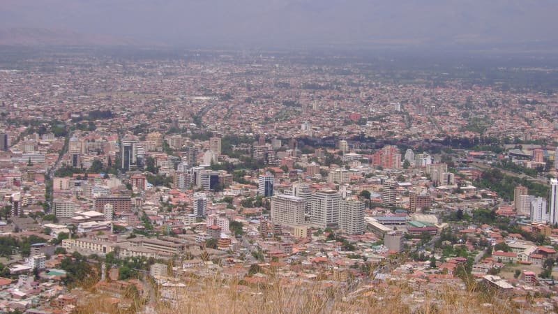 Vista panorámica de la ciudad de Cochabamba